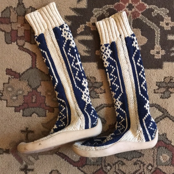 Gypsy 05 Shoes - Gypsyz Soft Knit Tall Slippers Size 6 Women’s Boot